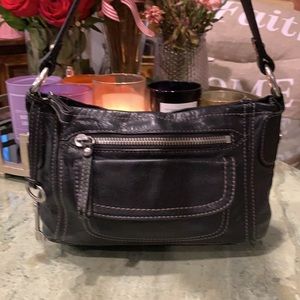 Fossil Black Leather Shoulder Bag
